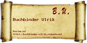 Buchbinder Ulrik névjegykártya